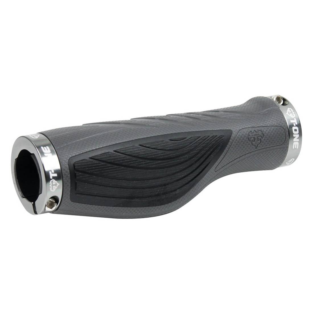 T-ONE T-GP14B Griffe "EZ ", 2x Schraubensicherung, 130 mm, schwarz/grau (1 Paar)