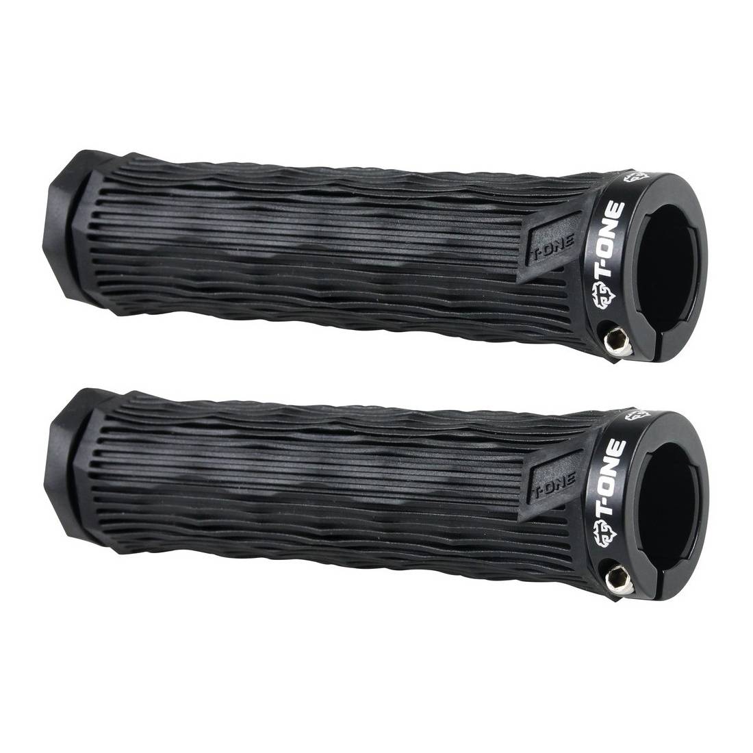 T-ONE T-GP27B Griffe "GEO", 1x Schraubensicherung, 130 mm, schwarz (1 Paar)
