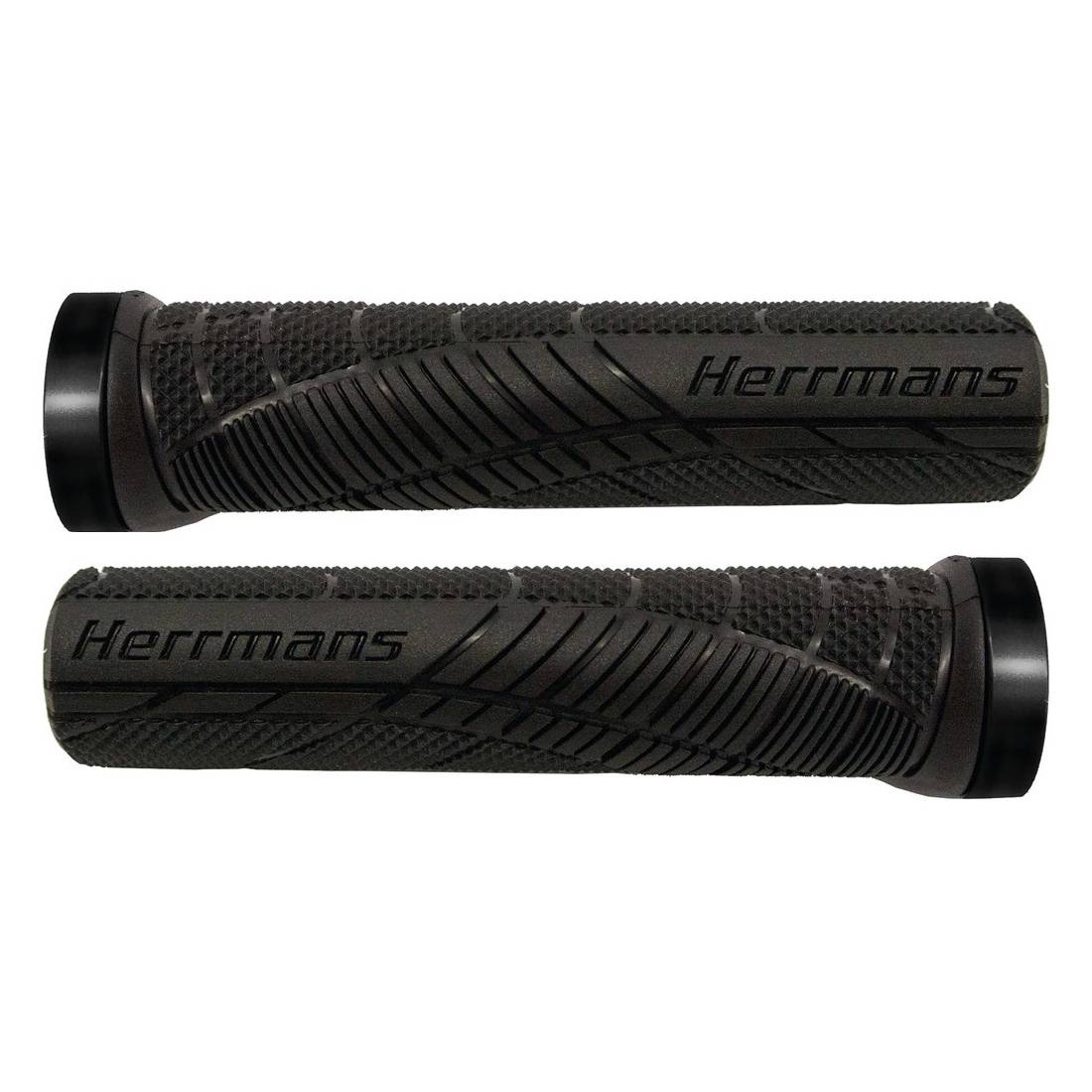 Herrmans 2099-0567 Lenkergriffe "Shark Lock", 130 mm, Ø 22 mm, schwarz (1 Paar)