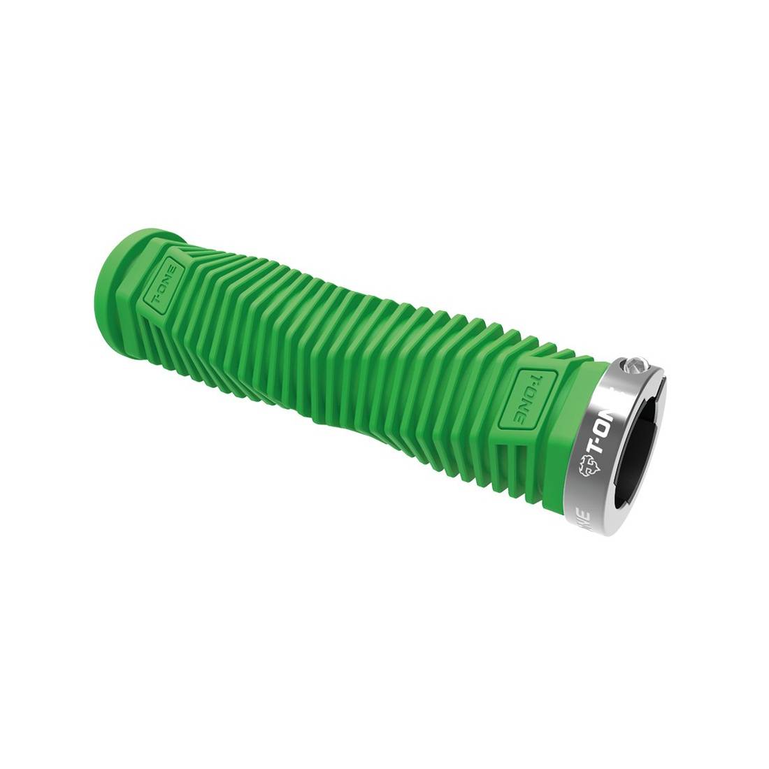 T-ONE T-GP50GREEN+GRAY R Griffe "DNA", 1x Schraubensicherung, 130 mm, grün/grau (1 Paar)