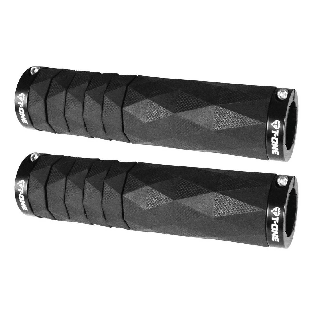 T-ONE T-GP60B Griffe "Diamond", 2x Schraubensicherung, 94 bis 134 mm, schwarz (1 Paar)