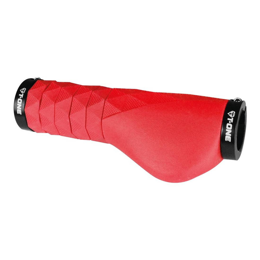 T-ONE T-GP61R Griffe "Diamond Plus", 2x Schraubensicherung, 94 bis 134 mm, rot (1 Paar)