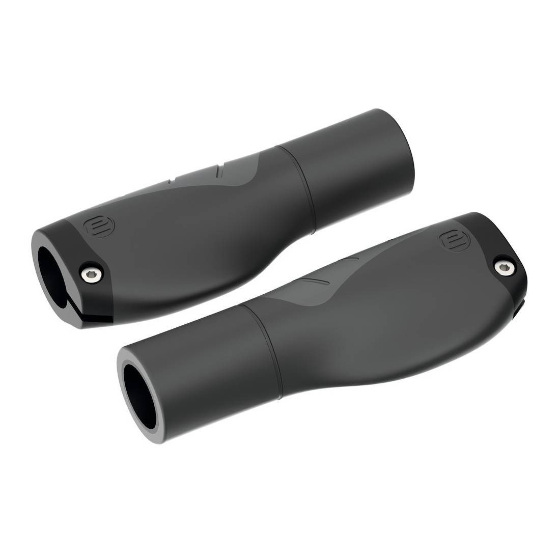 ergotec 61685001 MTB / ATB Schraub-Griffe "Aero 2", Kraton, 135 mm, Ø 22 mm, schwarz/grau (1 Paar)