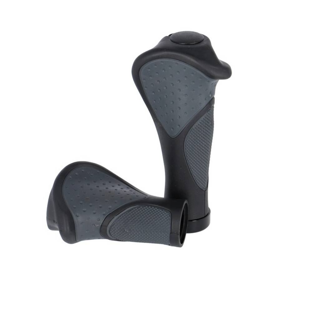 ergotec 61647001 MTB / ATB Ergo-Griffe "Frisco 2", Kraton und Gel, 140/95 mm, Ø 22 mm, schwarz/grau (1 Paar)