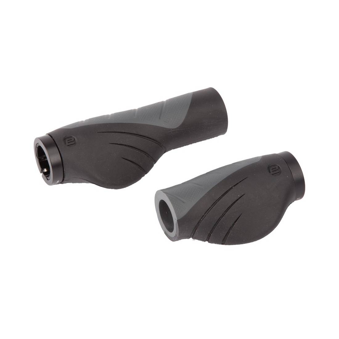 ergotec MTB / ATB Schraub-Griffe "Aero 2", Kraton, 132/92 mm, Ø 22 mm, schwarz/grau (1 Paar)