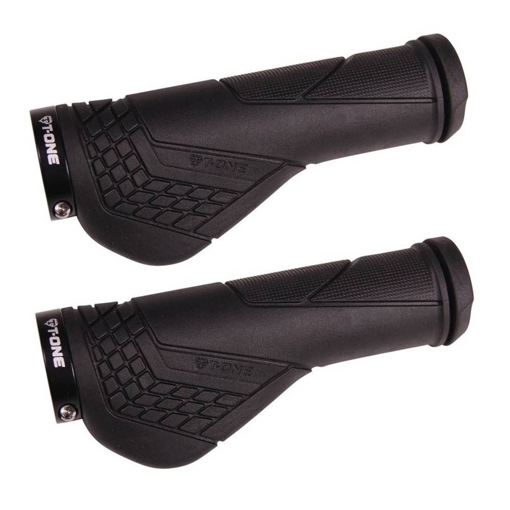T-ONE Griffe "Zaha Plus", 1x Schraubensicherung, 130 mm, schwarz/grau (1 Paar)