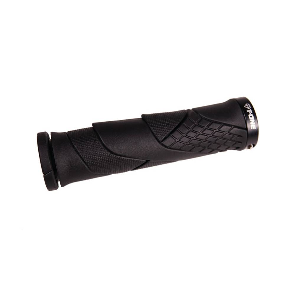 T-ONE Griffe "Zaha", 1x Schraubensicherung, 130 mm, schwarz/grau (1 Paar)