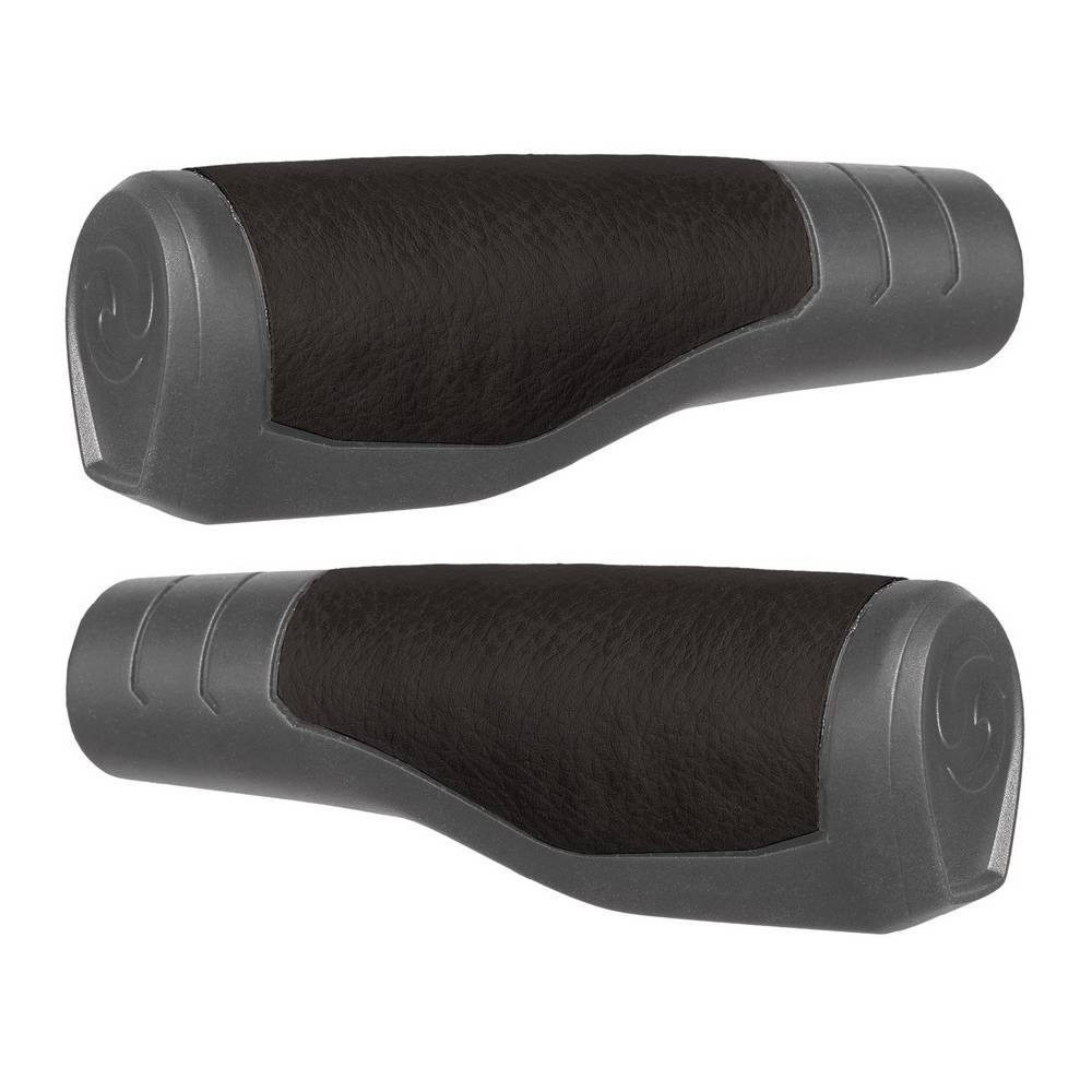 Herrmans Lenkergriffe "Primo", 130 mm, Ø 22 mm, schwarz/grau (1 Paar)