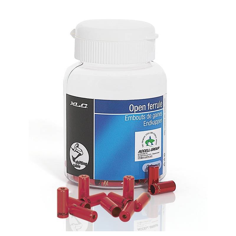 XLC BR-X10 Endkappe für Bremsaussenhülle, Innen Ø 5,0 mm, rot (10 Stück)