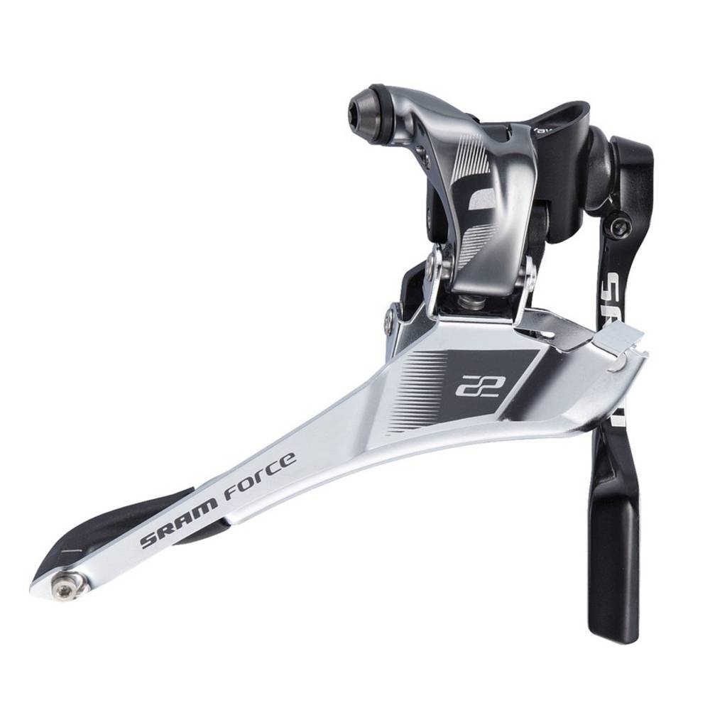 SRAM 00.7618.038.000 Force 22 Umwerfer vorne Force 22 Yaw Braze-on, schwarz/grau/silber