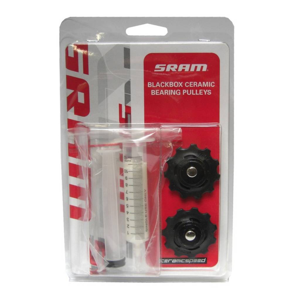 SRAM 00.7518.014.000 BlackBox Pulleys Road mit Keramiklagern AeroGlide, schwarz