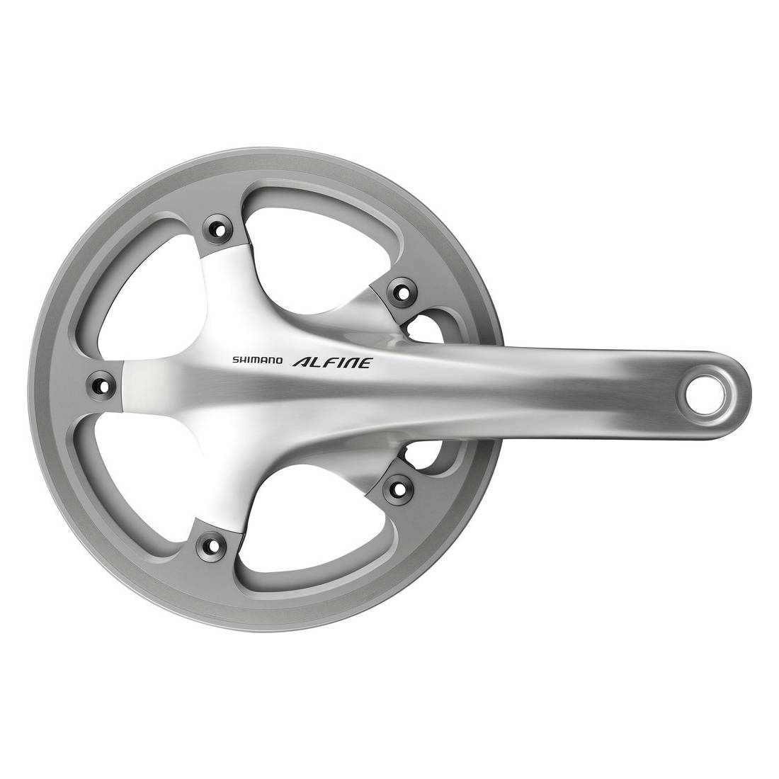SHIMANO FC-S501 Alfine Kurbelgarnitur, 45 Zähne, 170 mm, Hollowtech II, Kettenschutz, silber (1 Set)