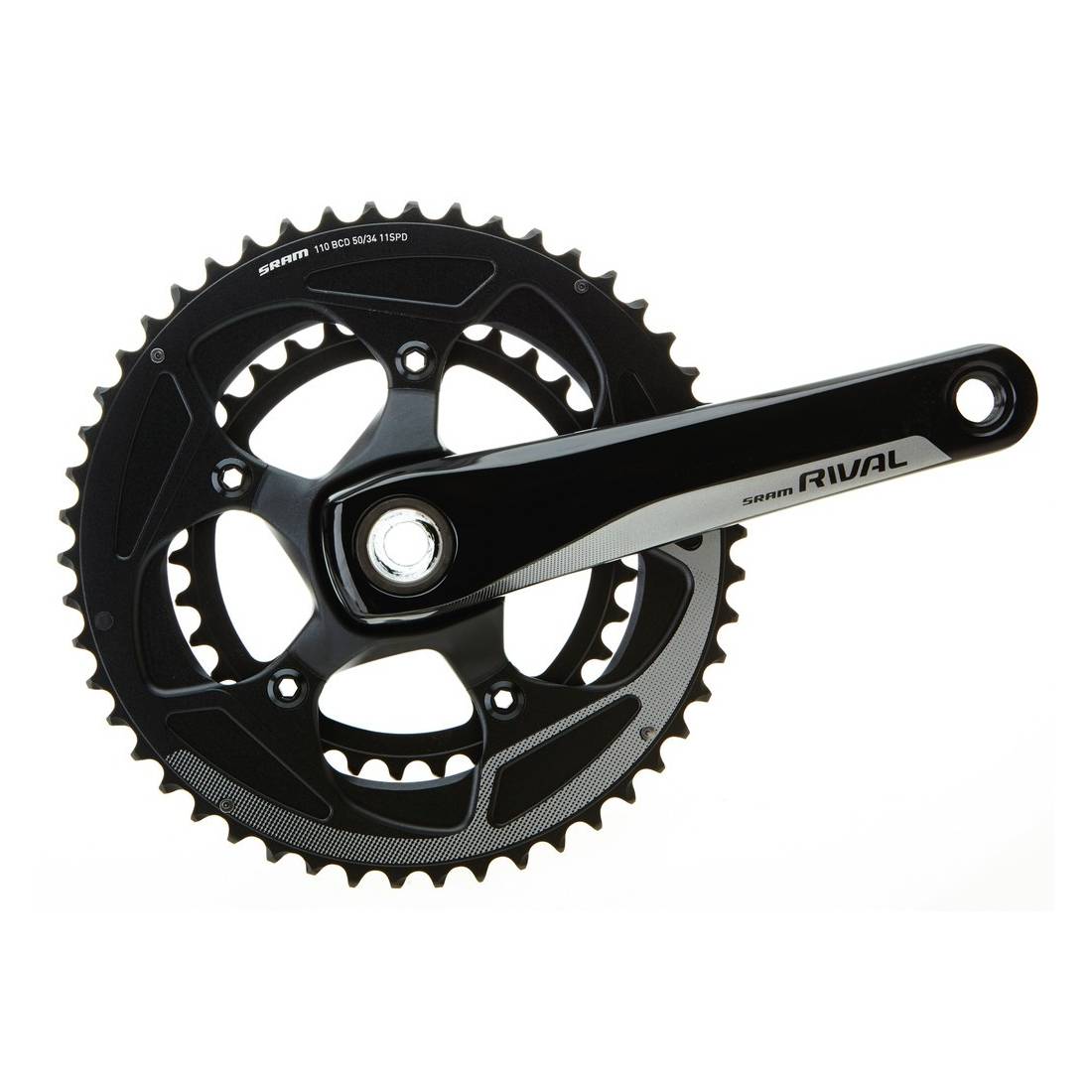 SRAM 00.6118.249.004 KurbelgarniturRival22 GXP 34-50Z. Yaw 172,5mm, 11-Gang,ohne Innenlager, schwarz (1 Set)