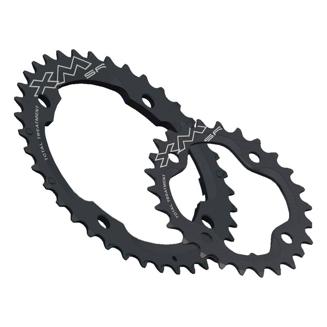 Miche CGSRLB2040B00 Kettenblatt MTB XM TT SR BCD120/80 außen 40 Zähne, 10-fach, schwarz (1 Stück)