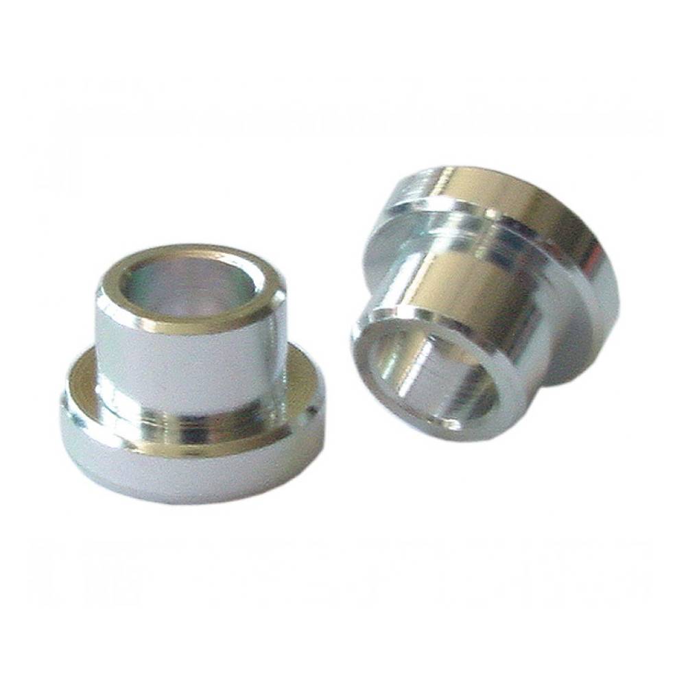 Kind Shock EYELET KS Alu Buchse für Dämpfer, 12 mm, Bohrung 8 mm, für 24,0 mm Aufbaustärke, silber (1 Paar)