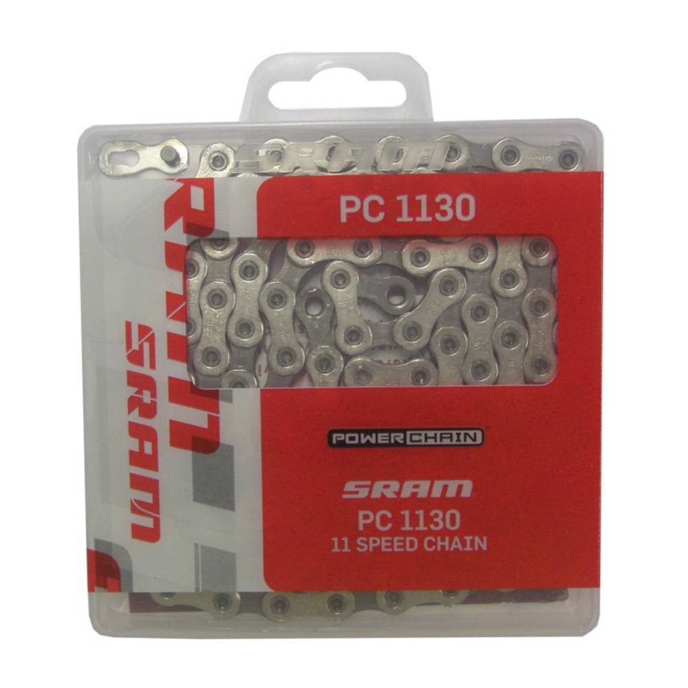 SRAM 00.2518.006.000 Schaltungskette PC-1130 HollowPin, 114 Glieder, 11-fach, mit Power-Lock, silber