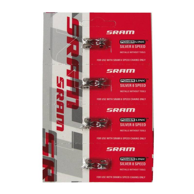 SRAM 72.2742.200.750 Kettenverschlussglied Power Link 6/7/8-fach, silber (4 Stück)