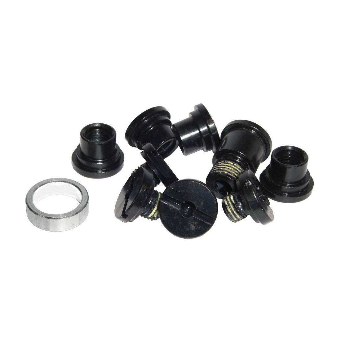 Campagnolo FC-AT300 Kettenrad-Kit (Schraube+Mutter) S-Record (Satz à 5 St.), schwarz, 10-teilig (1 Set)