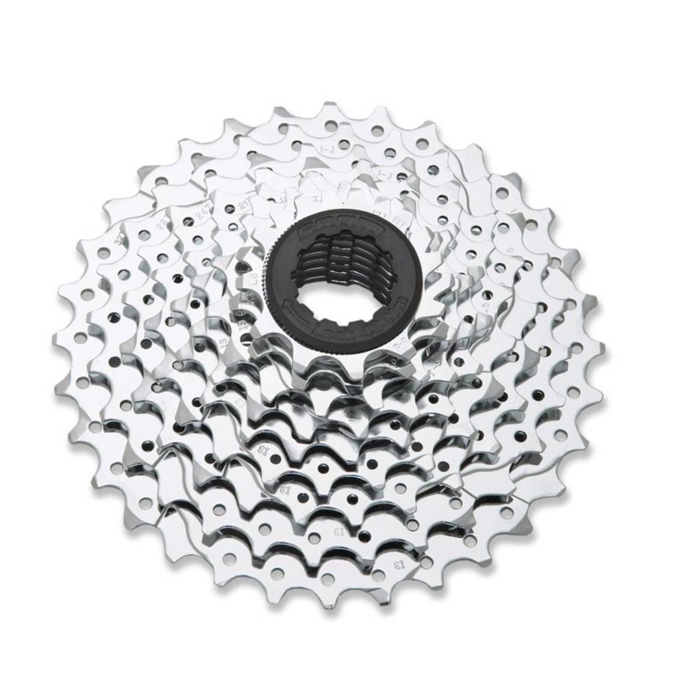 SRAM 00.2415.009.000 PG-950 Zahnkranz-Kassette, 9-fach (11-12-13-14-16-18-21-24-28), silber