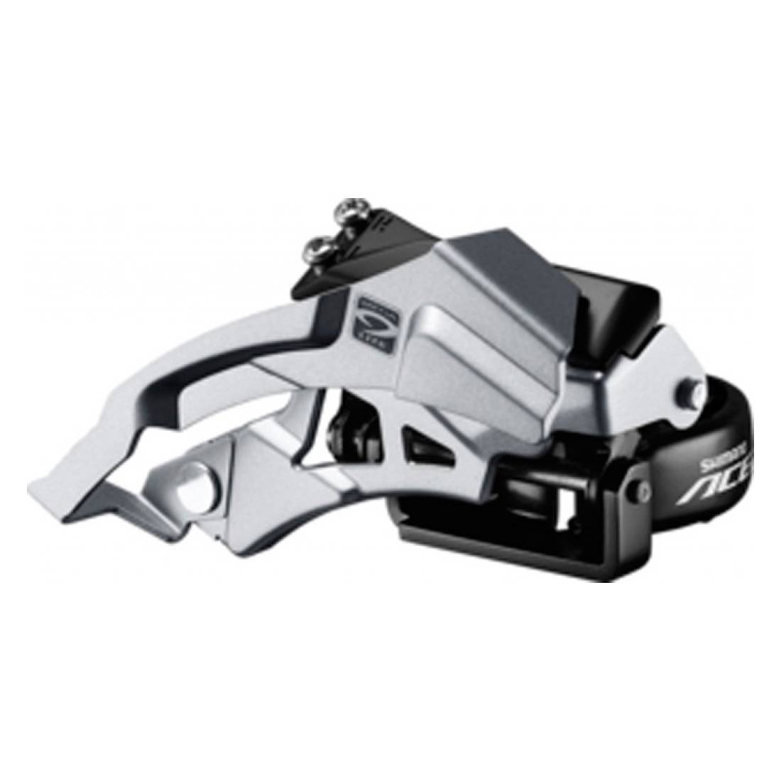 SHIMANO EFDM3000TSX6 Acera Umwerfer Acera FD-M3000, Top-Swing, Dual Pull, 31,8 mm, 66-69°, 9-fach, schwarz/silber
