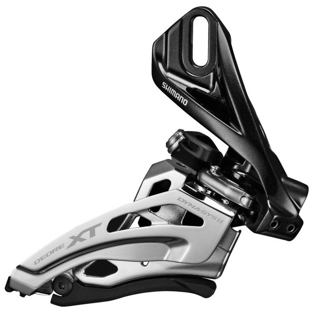 SHIMANO FD-M8000-D Deore XT Umwerfer, 3x11-fach, Side Swing, Front Pull, 66-69°, Direct Mount, schwarz/silber