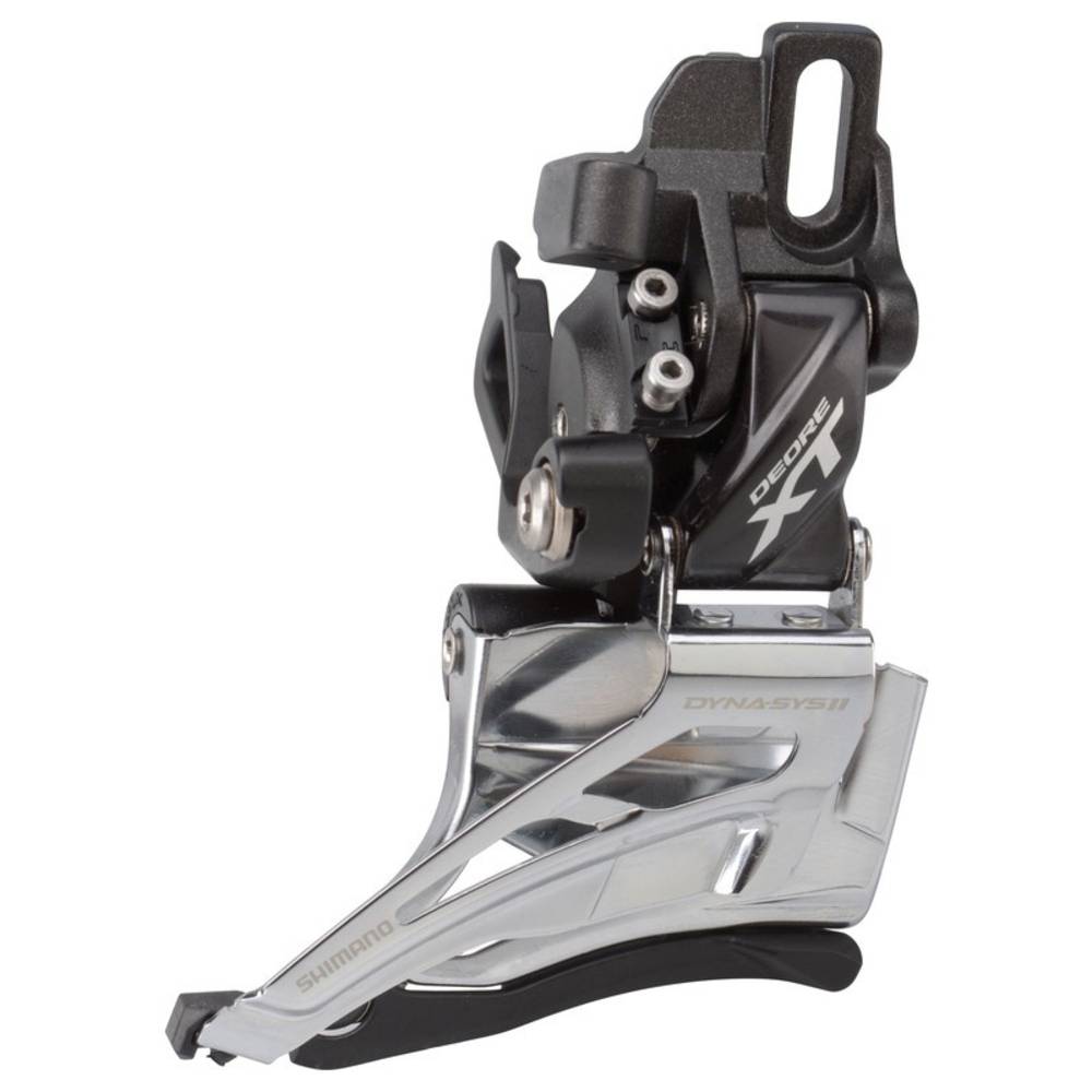 SHIMANO FD-M8025-D Deore XT Umwerfer, 2x11-fach, Down Swing, Dual Pull, 66-69°, Direct Mount, schwarz/silber