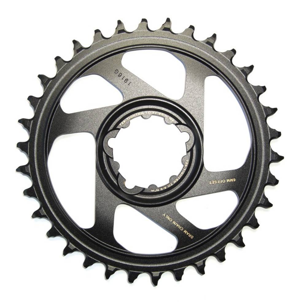 SRAM 11.6218.030.130 Kettenblatt "X-Sync", 12-fach, 36 Zähne, Alu, Direct Mount, offset 6 mm, schwarz
