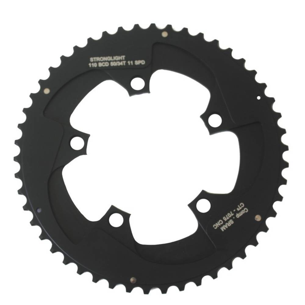 STRONGLIGHT 275053 Kettenblatt "Sram Force/Red22", außen 52 (36) Zähne, ct², 11-fach, schwarz