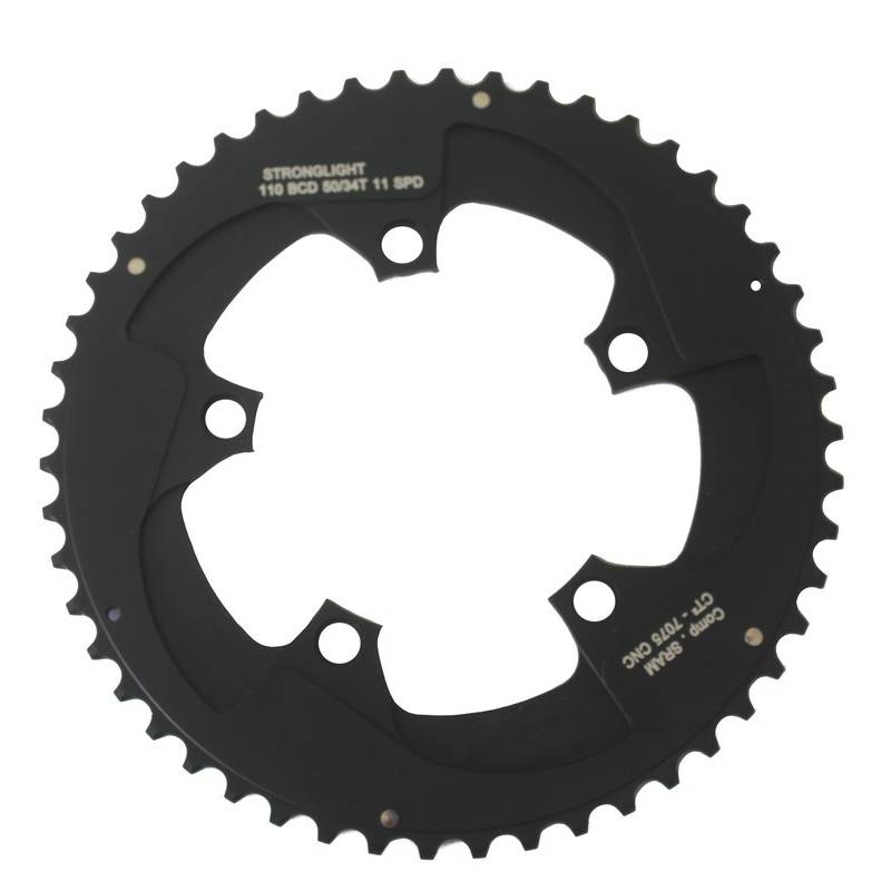 STRONGLIGHT 275053 Kettenblatt "Sram Force/Red22", außen 52 (36) Zähne, ct², 11-fach, schwarz