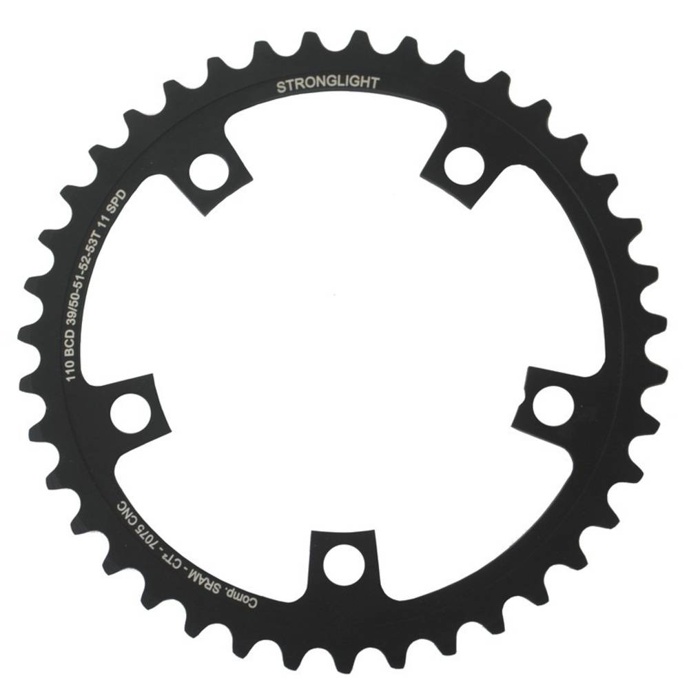 STRONGLIGHT 275063 Kettenblatt "Sram Force/Red22", innen 36 (46/48/50/52) Zähne, ct², 11-fach, schwarz