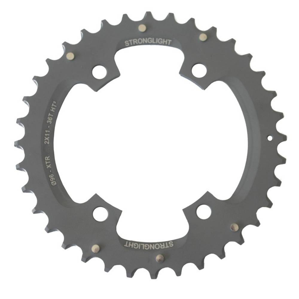 STRONGLIGHT 272207 Kettenblatt "MTB Shimano" 2x11 für XTR FC-M9000 & 9020 außen 36(26)Z HT³, schwarz