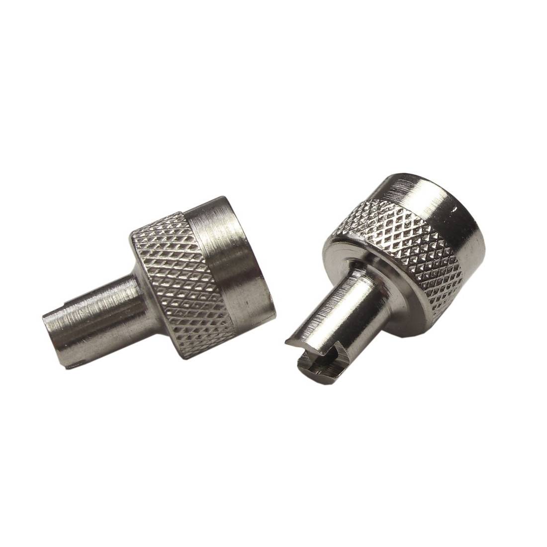 Metallstaubkappe für Autoventil, silber (2er Pack)