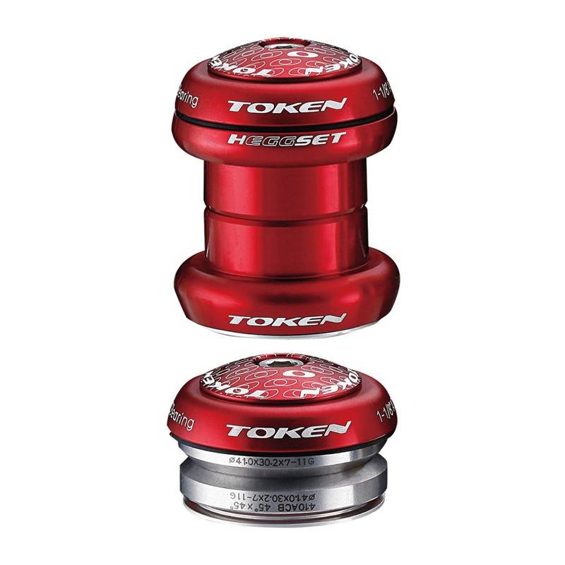 TOKEN Token TK060 red hEGGset AHead Steuersatz 2in1 1 1/8" (34/41mm), rot (1 Set)