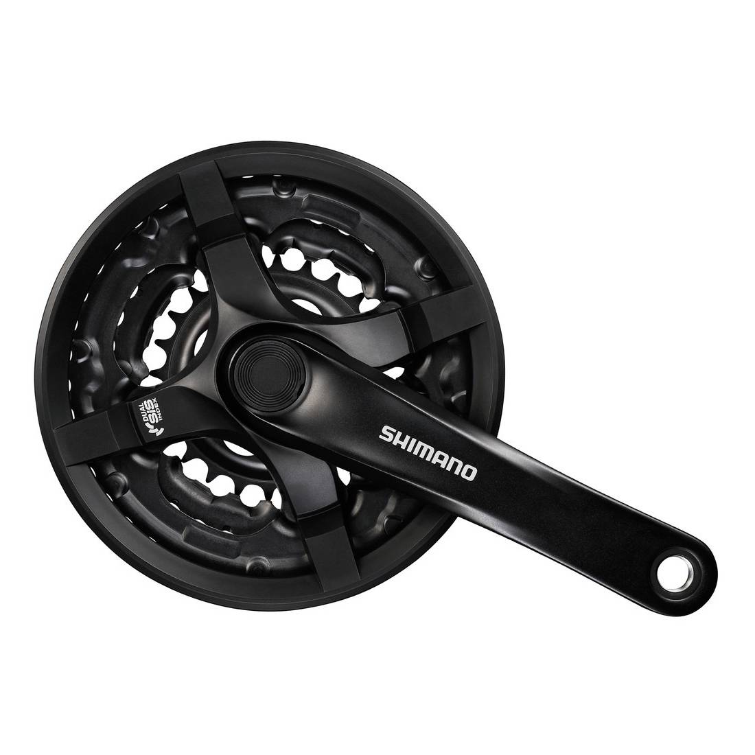 SHIMANO FC-TY501 Kurbelgarnitur 42/34/24 170 mm 4-kant 6/7/8-fach mit KSS, schwarz (1 Set)
