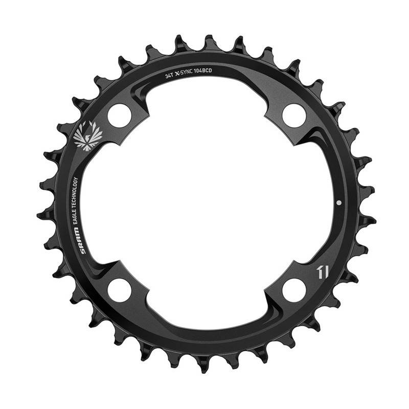 SRAM 11.6218.033.030 KettenblattX-Sync Eagle 12-f.38-Zähne, Alu,104mm, schwarz