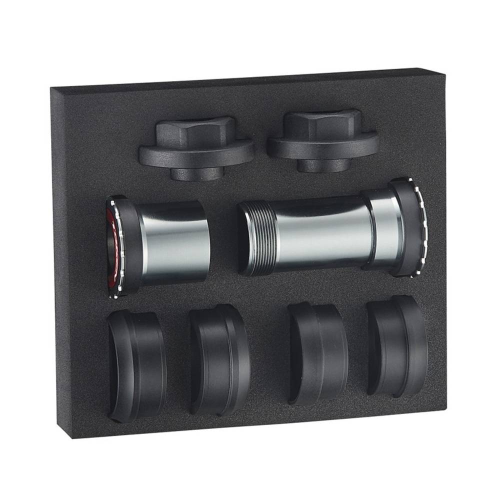 TOKEN Token TF24/2-GRTK Thread Fit Innenlager Set TF24 BB86/BB90/BB92/BB30/PF30 : Shimano 24mm, grau/schwarz (1 Set)