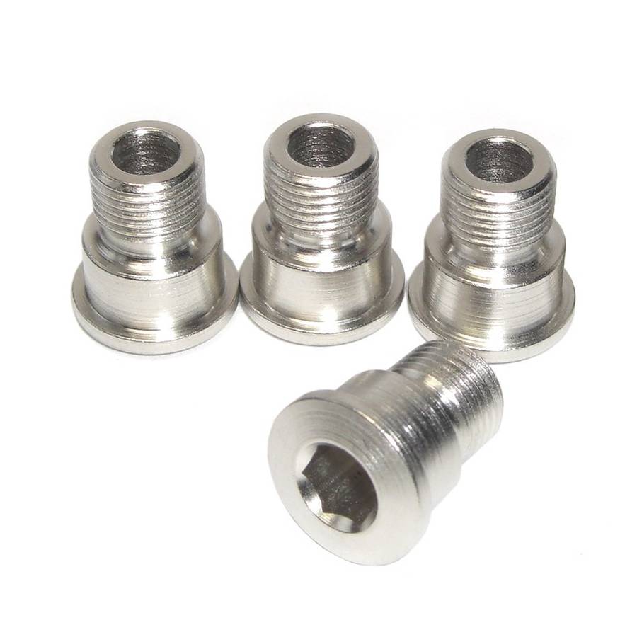 STRONGLIGHT 350132 Kettenblattschrauben Satz 4-Arm kompatibel Shimano FC-9000, 6800, 5800, silber (4er Pack)