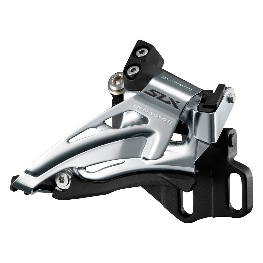 SHIMANO FD-M7025-11-E SLX Umwerfer, 2x11-fach, Top Swing, Down Pull, 66-69°, E-Typ, schwarz/silber
