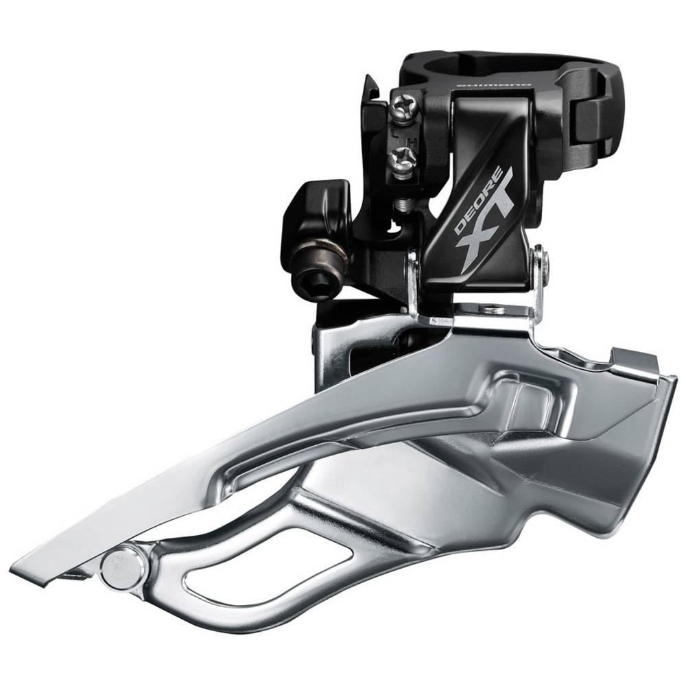 SHIMANO FD-T8000-H-3 Deore XT Umwerfer, 3x10-fach, Down-Swing, Dual Pull, 63-66°, High-Clamp, schwarz