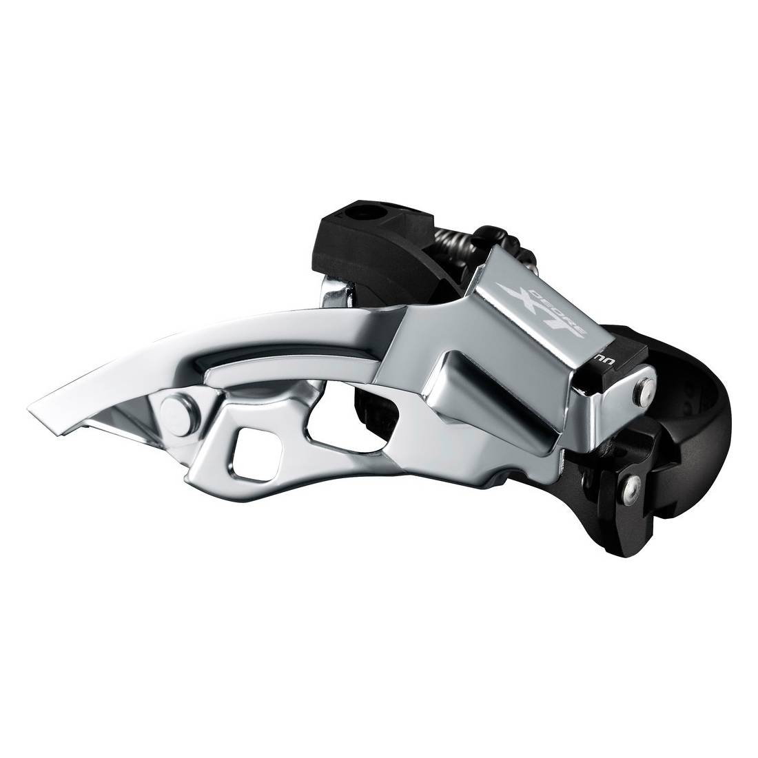 SHIMANO FD-T8000-L-3 Deore XT Umwerfer, 3x10-fach, Top-Swing, Dual Pull, 63-66°, Low-Clamp, schwarz