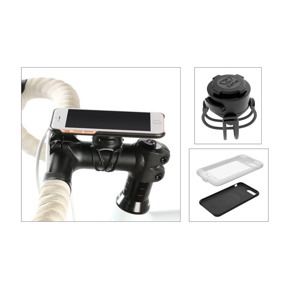 Zéfal Smartphone-Halter Z Console full kit für iPhone 11 Pro Max, schwarz (1 Set)