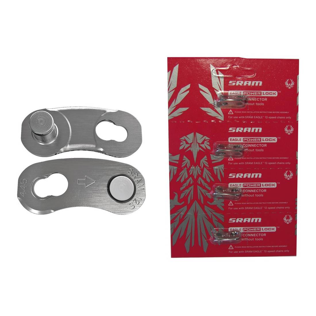 SRAM 00.2518.027.007 Kettenverschlussglied Eagle Power Lock, 12-fach, silber (4er Pack)