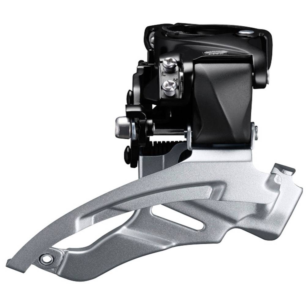 SHIMANO EFDM2000DSX3 Umwerfer Down-Swing Dual Pull FD-M2000DSX3 63-66°, 34,9/31,8/28,6mm, schwarz/silber
