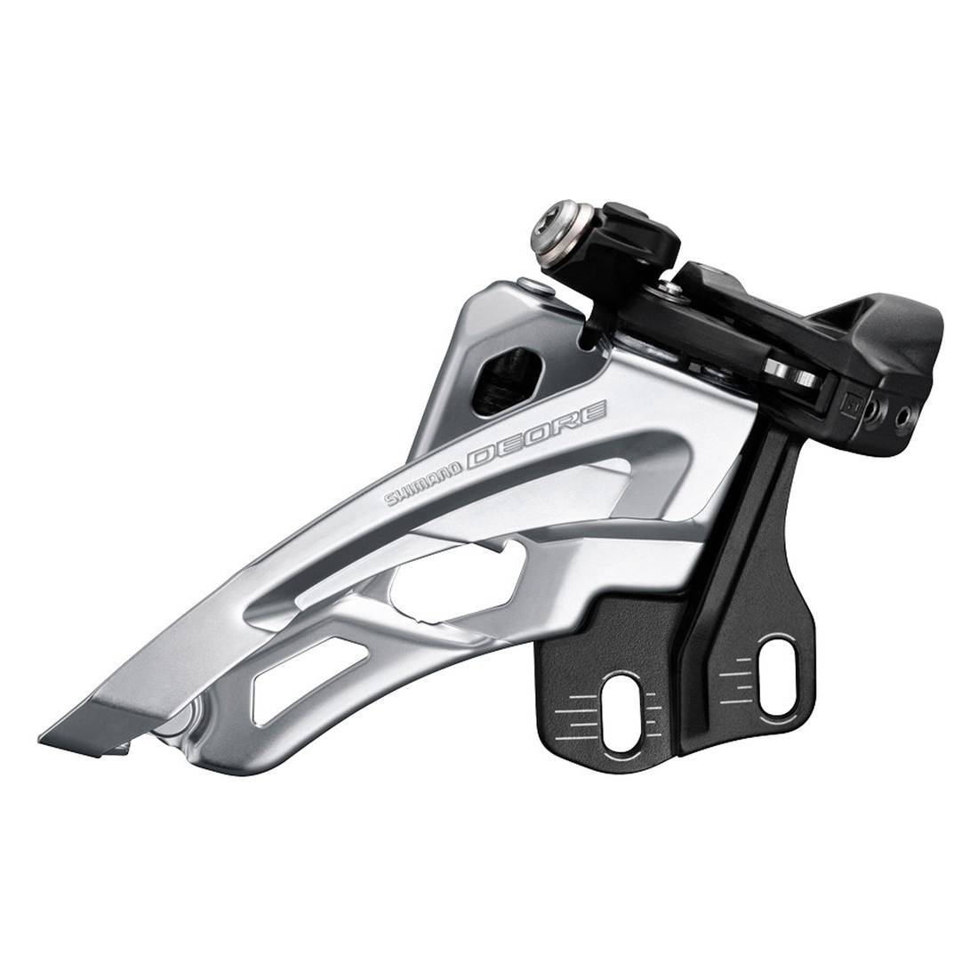 SHIMANO IFDM6000E6 Umwerfer Deore Side Swing FD-M6000E6,Front Pull,66-69° E-Typ, schwarz/silber