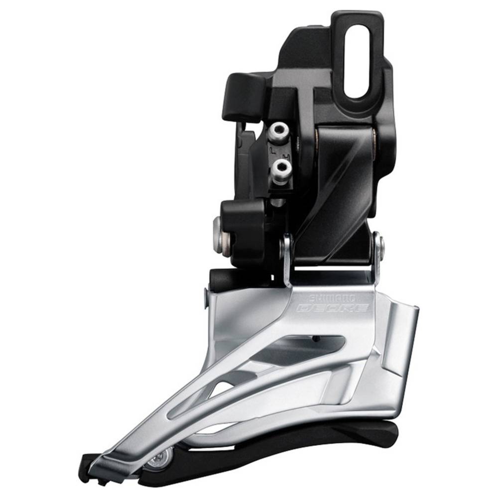 SHIMANO FD-M6025-D Umwerfer "Deore", 2x10-fach, Down Swing, Dual Pull, 66-69°, Direkt Mount, schwarz/silber