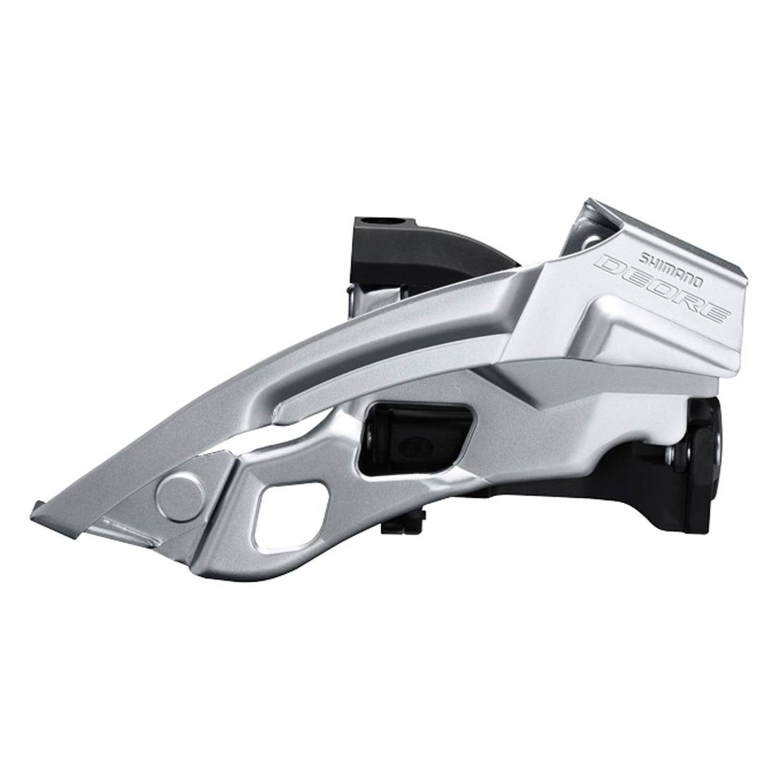 SHIMANO FD-T6000-L3 Umwerfer "Deore", 3x10-fach, Top Swing, Dual Pull, 63-66°, Low-Clamp, schwarz/silber