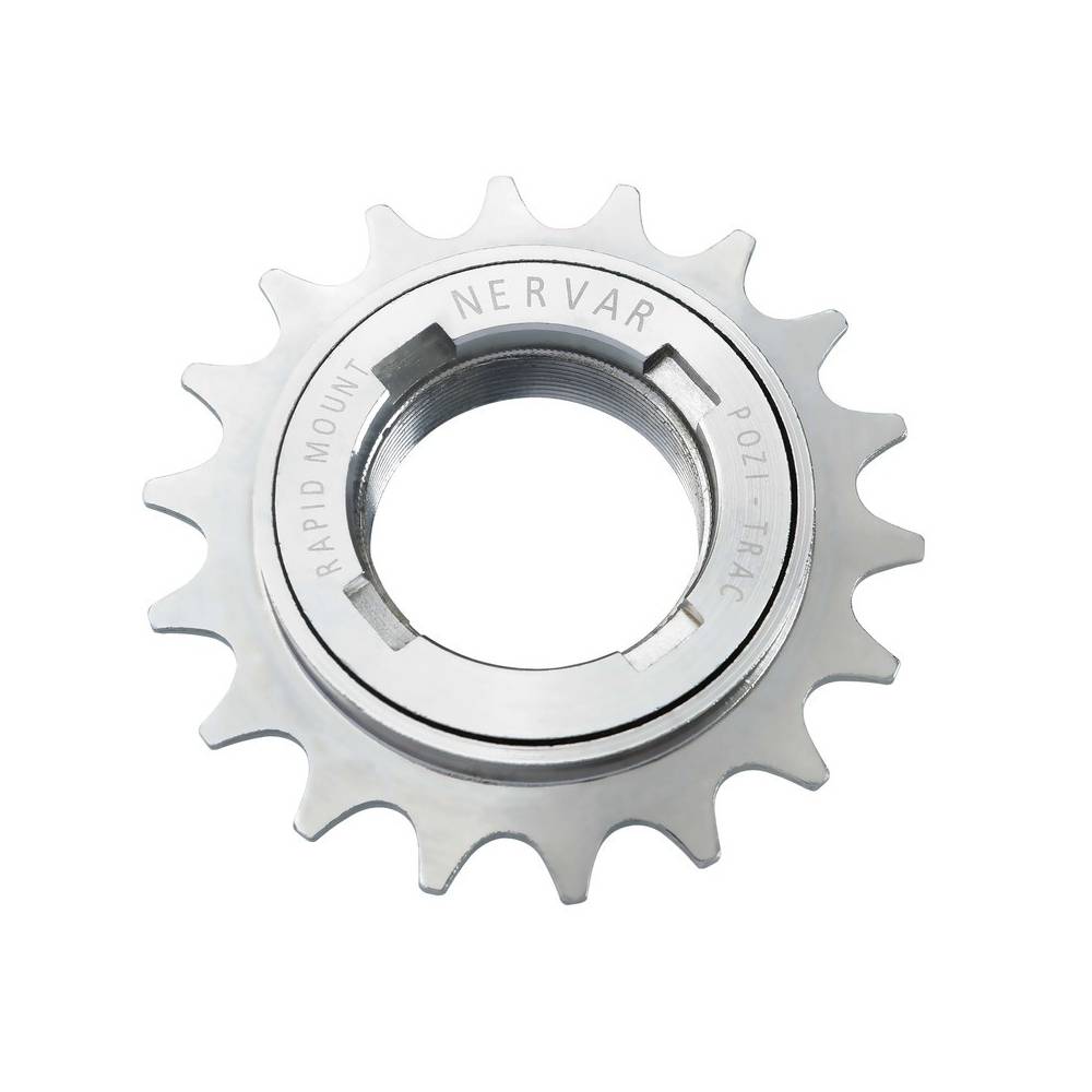 Freilaufzahnkranz 1/2X1/8 1-fach 16 Zähne verchromt, silber