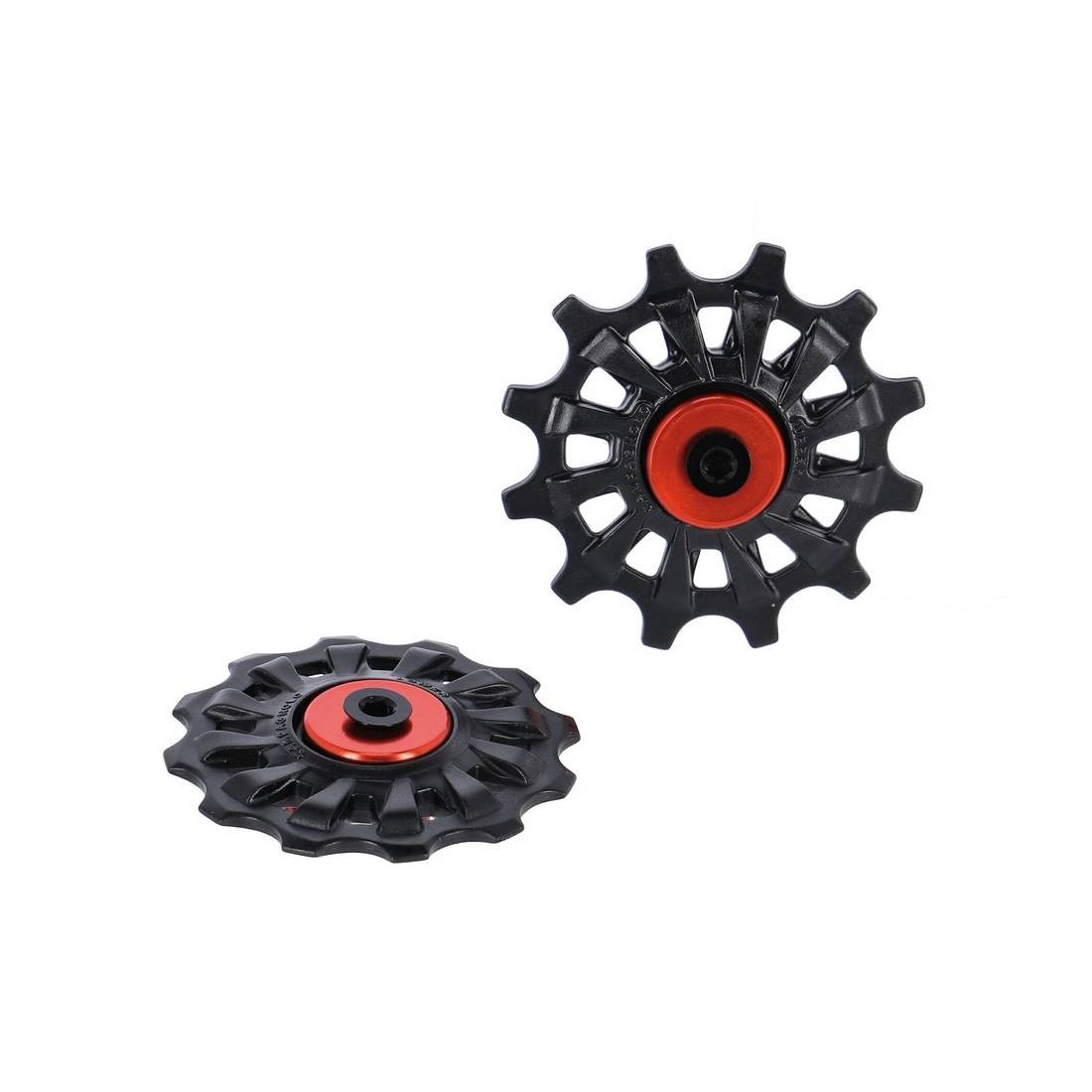 Campagnolo Schalträdchen-Set für Super Record RD-SR612,12-f.,8.0mm+Schrauben, schwarz/rot (1 Set)