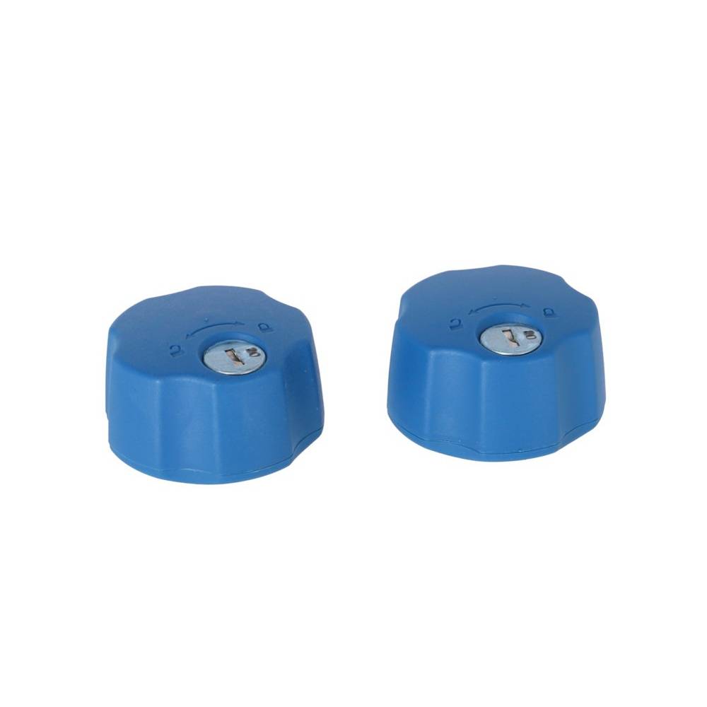 XLC Knebelmutter, abschließbar für XLC Heckträger Azura Xtra LED, blau, 2-teilig (1 Set)