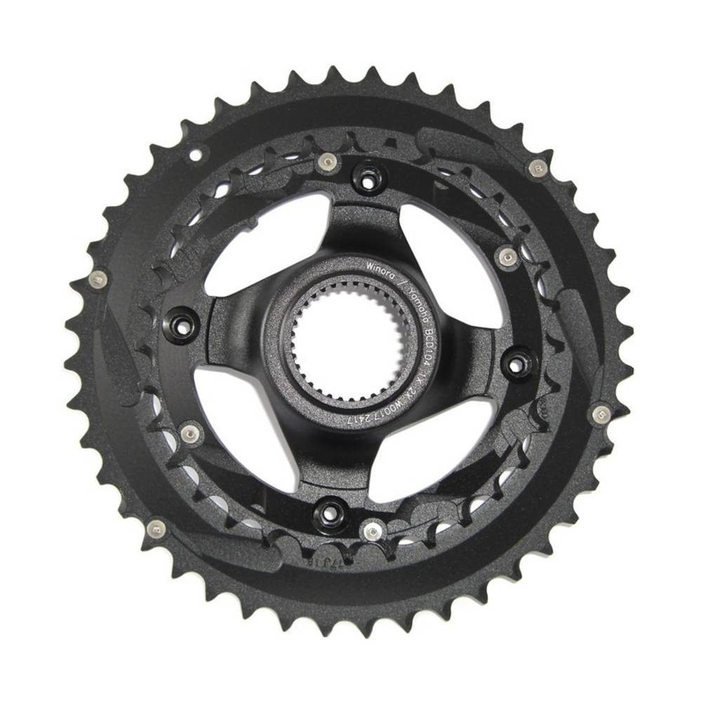 HAIBIKE Spider/Kettenblatt-Kombi für 2x10 44/32 Z vormontiert, YAMAHA PW-X, schwarz